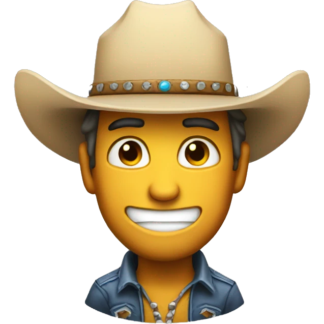 Cool crying laughing cowboy  emoji