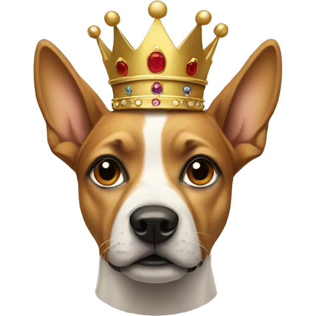 Dog with a crown  emoji