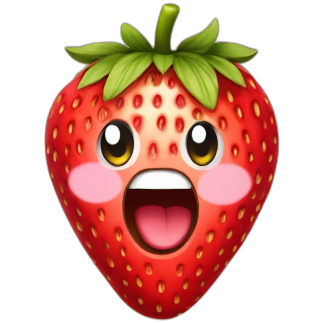 kawai strawberry emoji