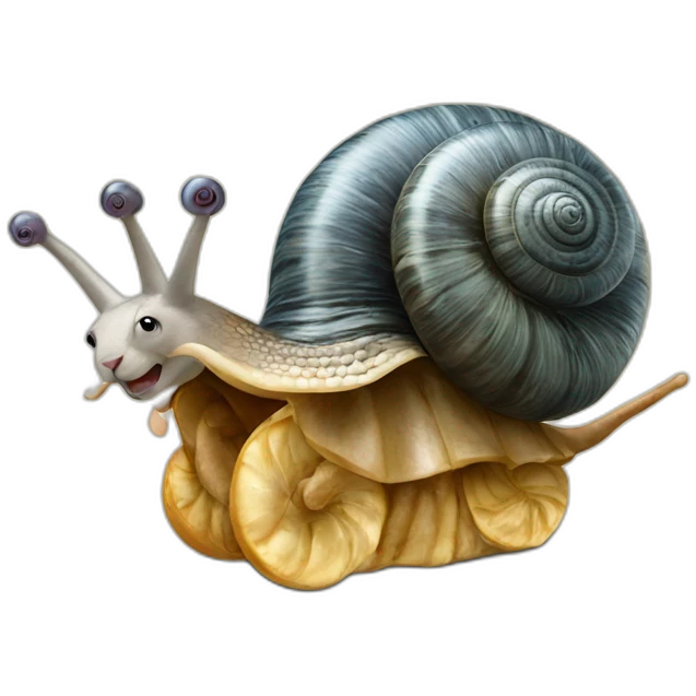 escargot sur lion emoji