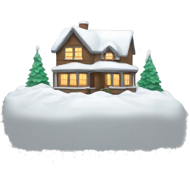 House in snow emoji