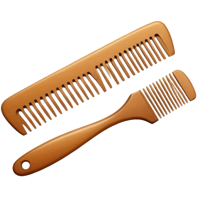 Wooden comb emoji