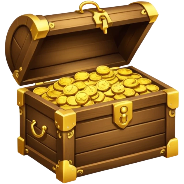 treasure box, coins. emoji