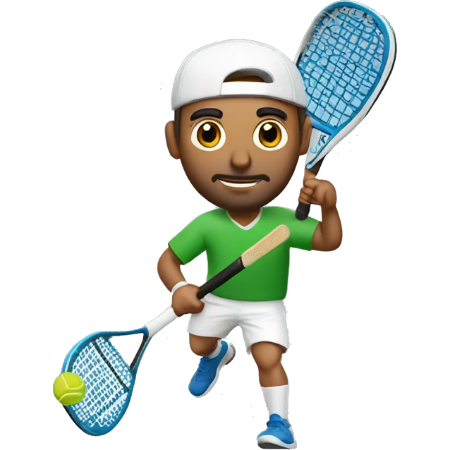 Italian man playing padel emoji