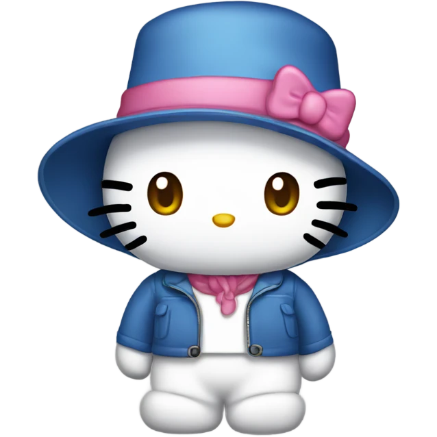 Hello kitty wearing bonet  emoji