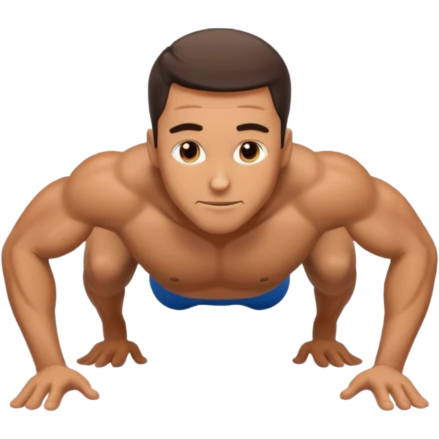 a man pushups emoji