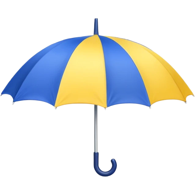 umbrella summer blue and yellow emoji