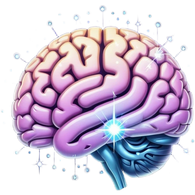 magic brain with sparkles emoji