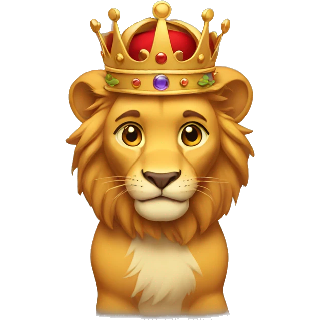 Simba with a crown emoji