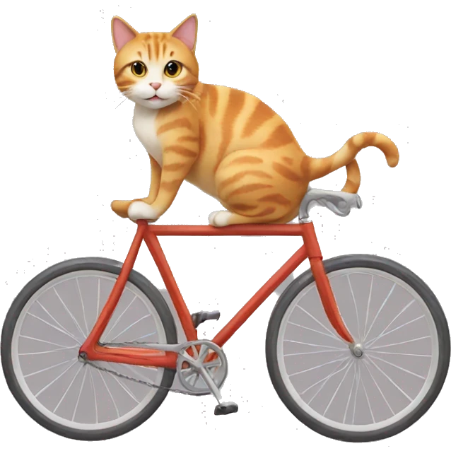 a cat on a bicycle emoji