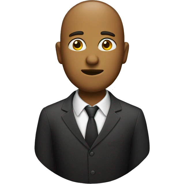 man with a pear shaped head emoji