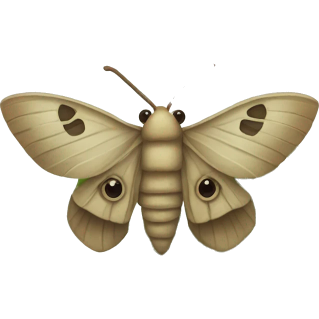 moth wrapped in a fern emoji