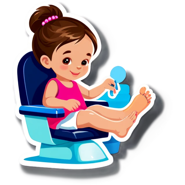 Toddler getting pedicure emoji