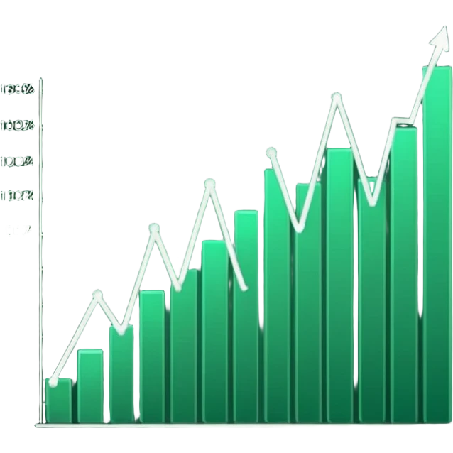 dark green growth graph emoji