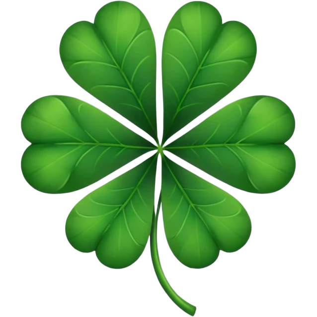 Five leaf clover in black clover emoji
