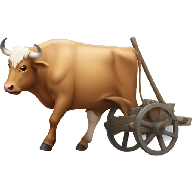 An ox carrying a wagon emoji
