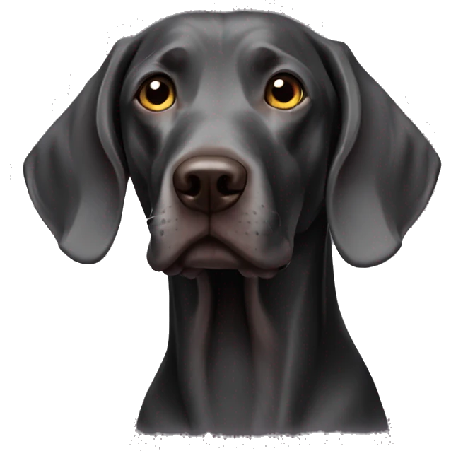 Black Weimaraner emoji