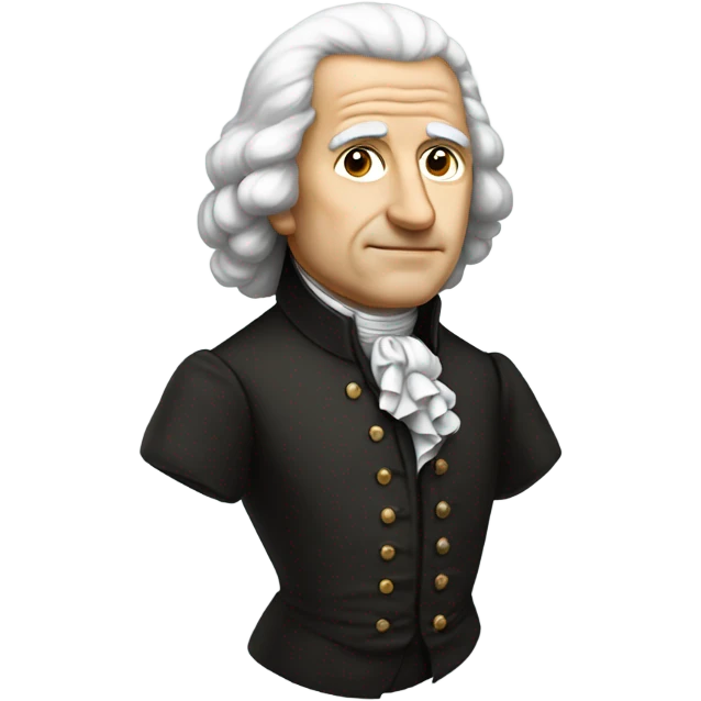 Founding father, with big wig  emoji