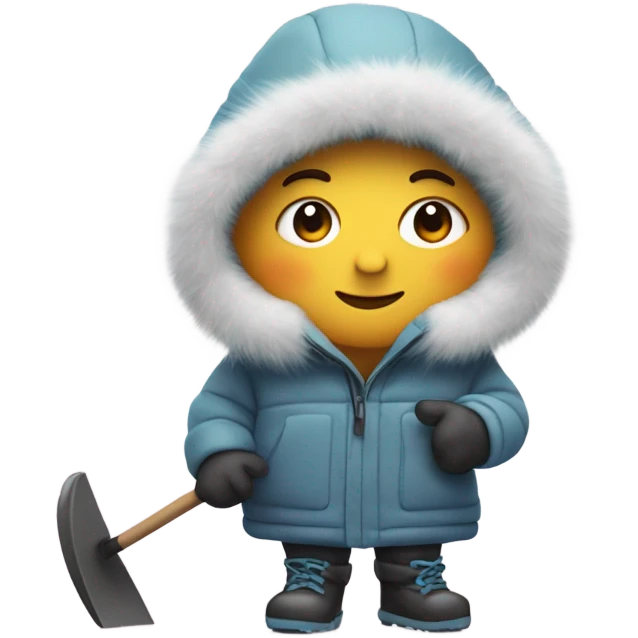 Heart dressed as an Eskimo emoji