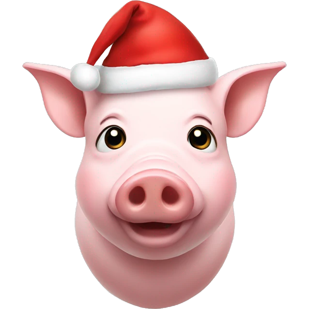 Pig with Santa hat emoji