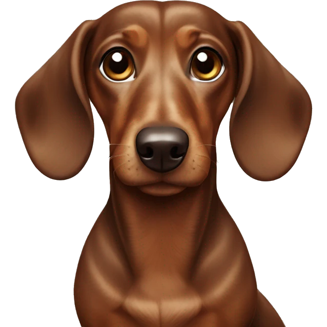 Marble brown dachshund emoji