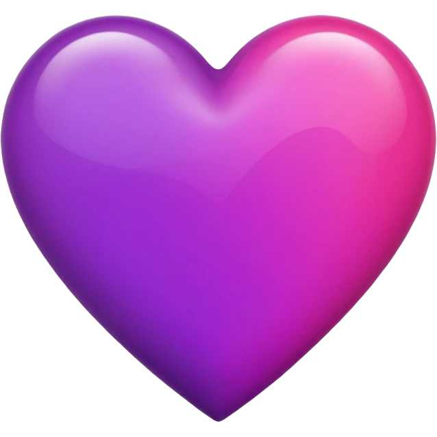 heart with purple, hot pink, amber, light green, and dark purple emoji