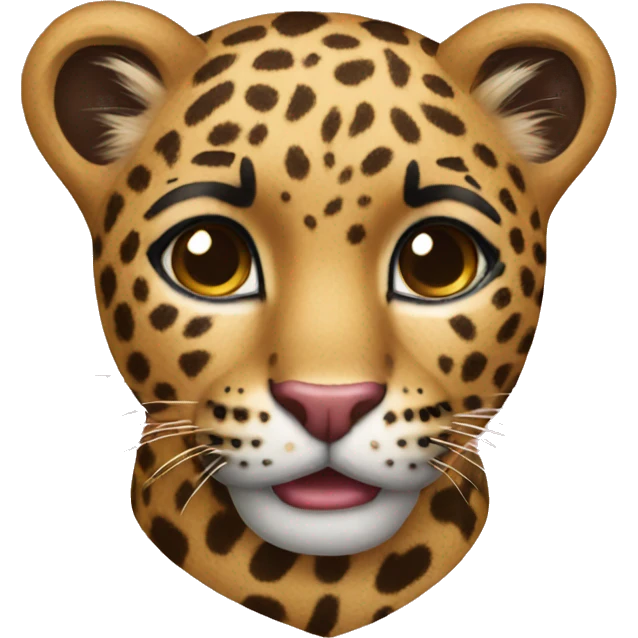 Heart leopard  emoji