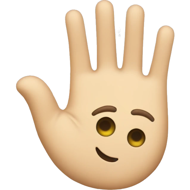 waving hand with face emoji