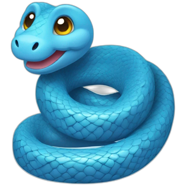 Cute Blue Snake emoji