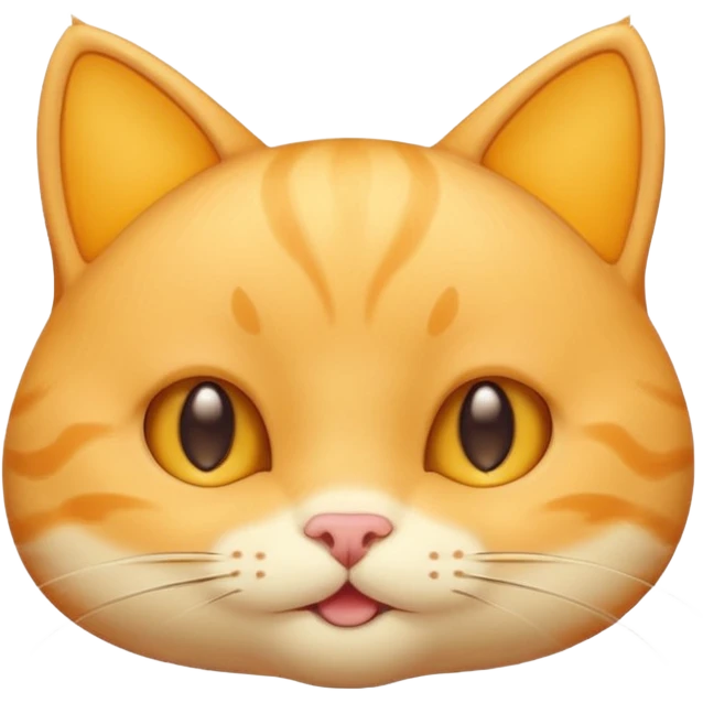Cute cheese cat's face (little cheeks, not much hair) emoji