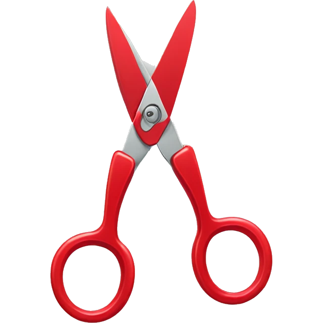 Cherry red scissors emoji
