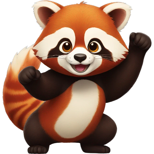 red panda is giving thumbs up emoji