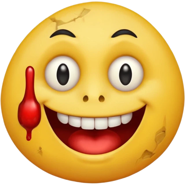 a cursed yellow emoji circle with rock on hands and he looks super drunk emoji