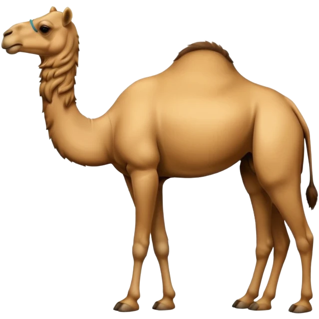 High resolution camel without fur emoji