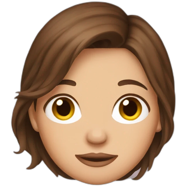Postpartum brown hair emoji