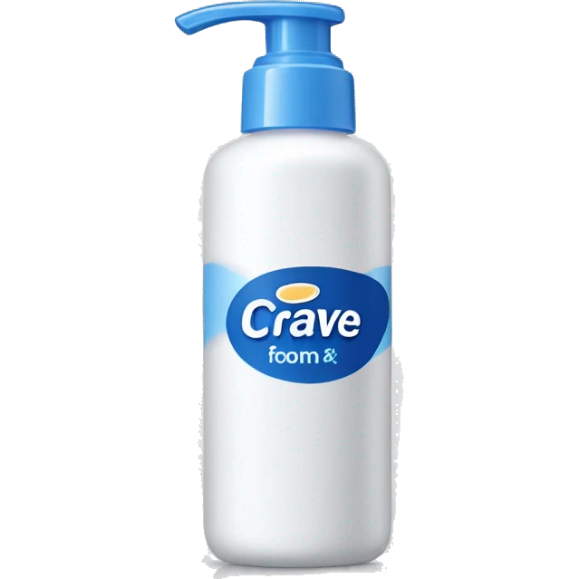 rectangular bottle foam cerave emoji