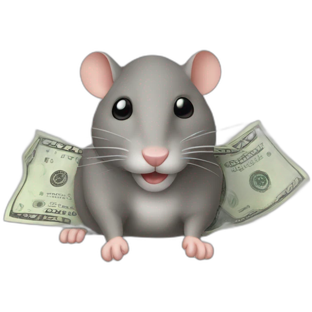 Money en forme de rat emoji