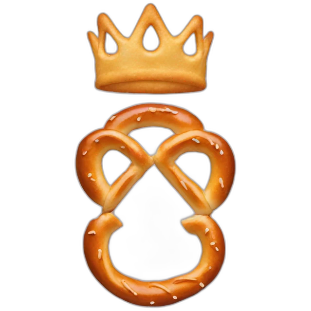 Pretzel as a crown emoji