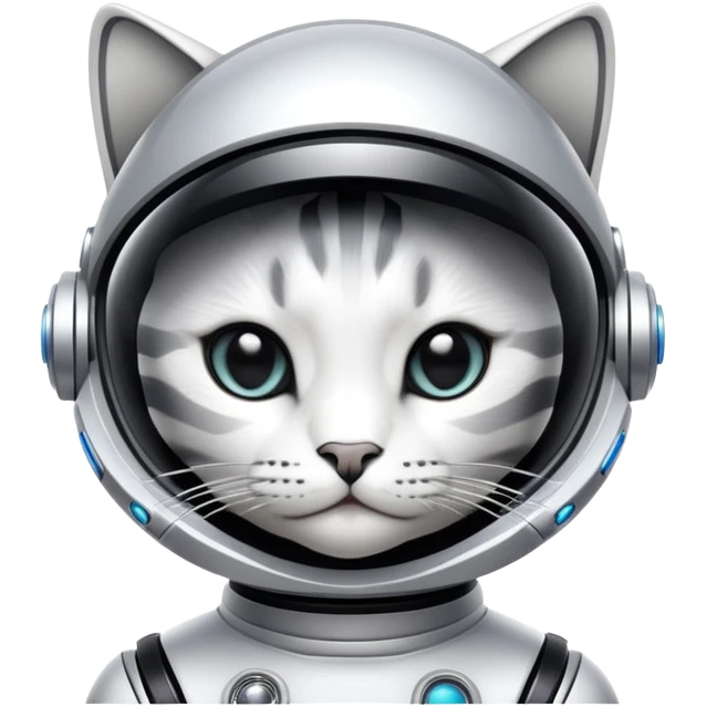 space cat with futuristic visor emoji