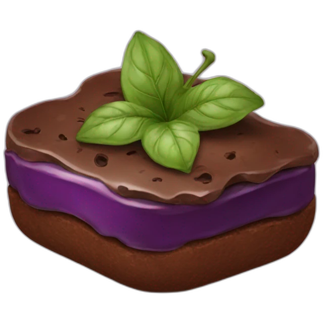 brownie eggplant emoji