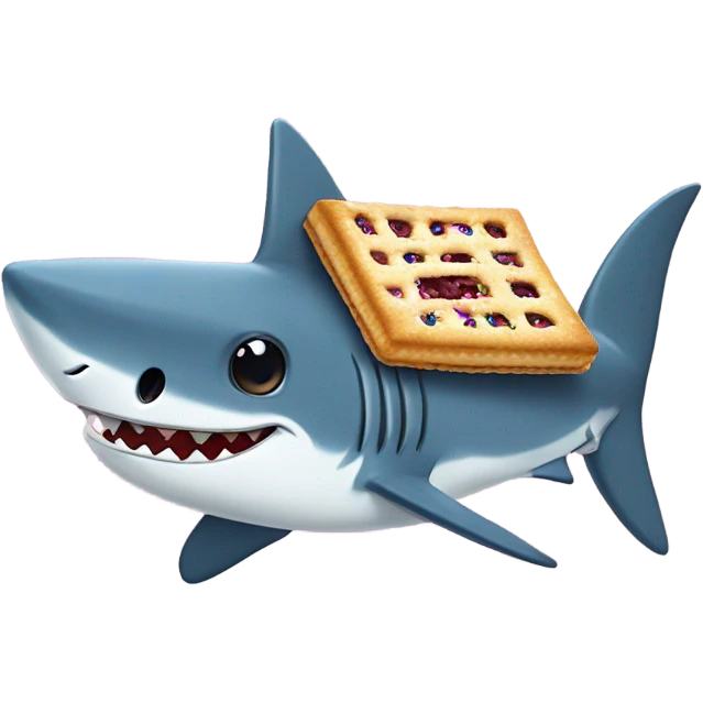 Shark with a pop tart emoji