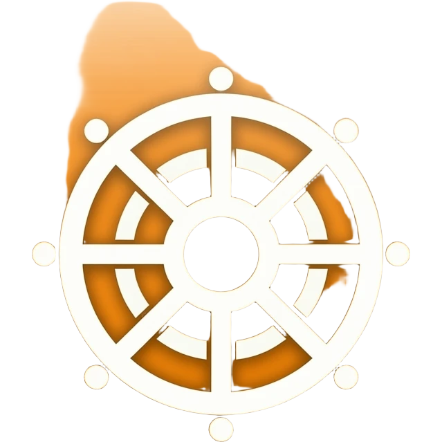 clean orange files icon with Buddhist wheel logo in middle emoji