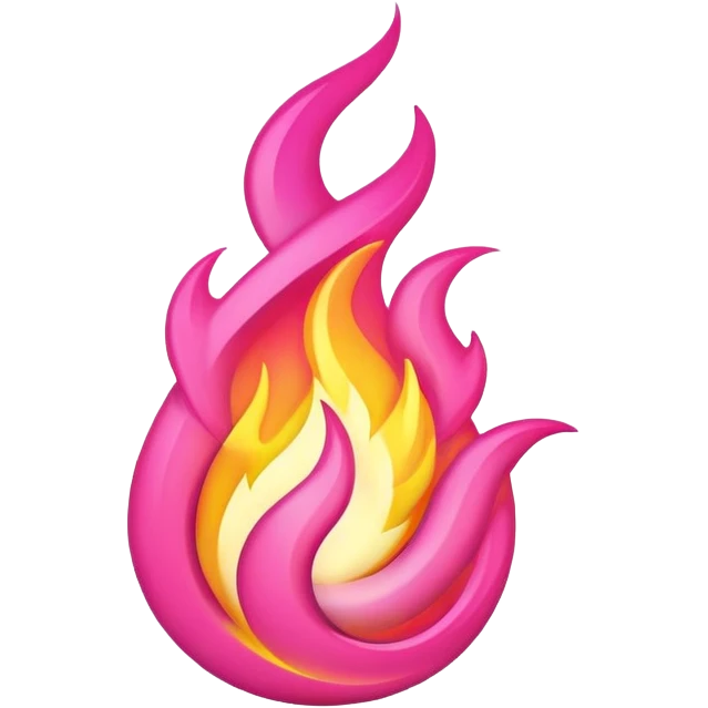 Pink flame emoji