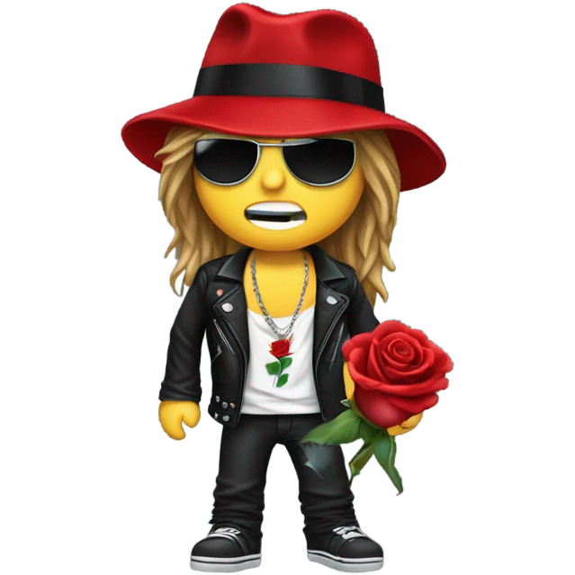 Axl Rose with a rose  emoji