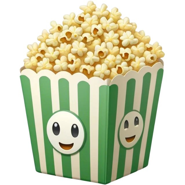 Popcorn in green box emoji
