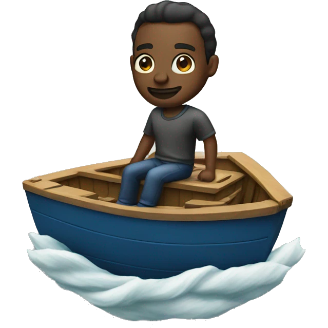 Man on top of a boat emoji