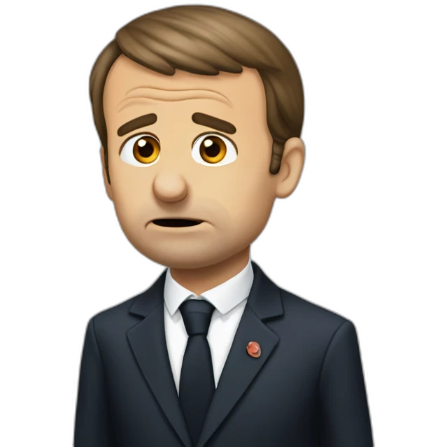 Emmanuel Macron triste emoji
