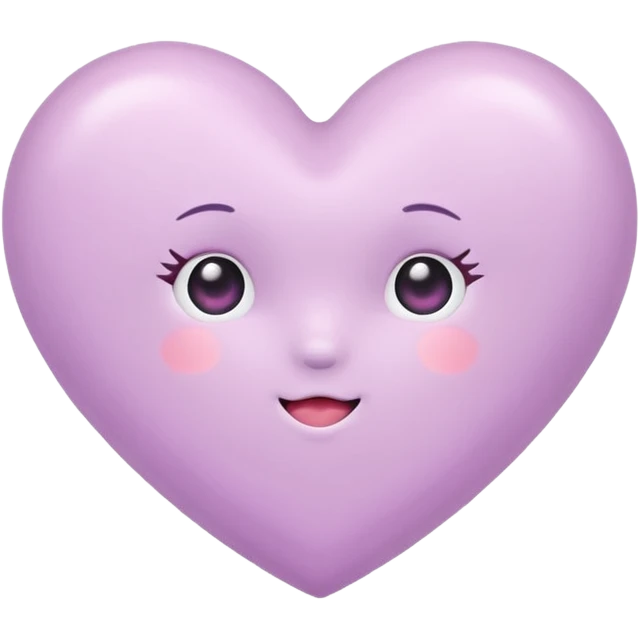 lilac heart kawaii emoji