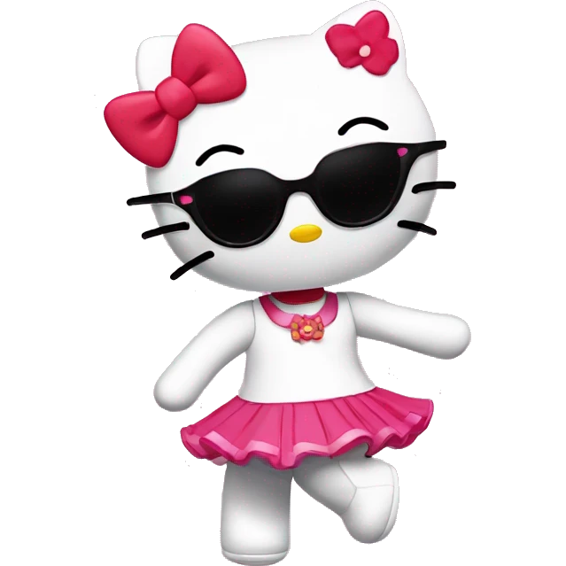 Hello Kitty qui danse la Macarena emoji