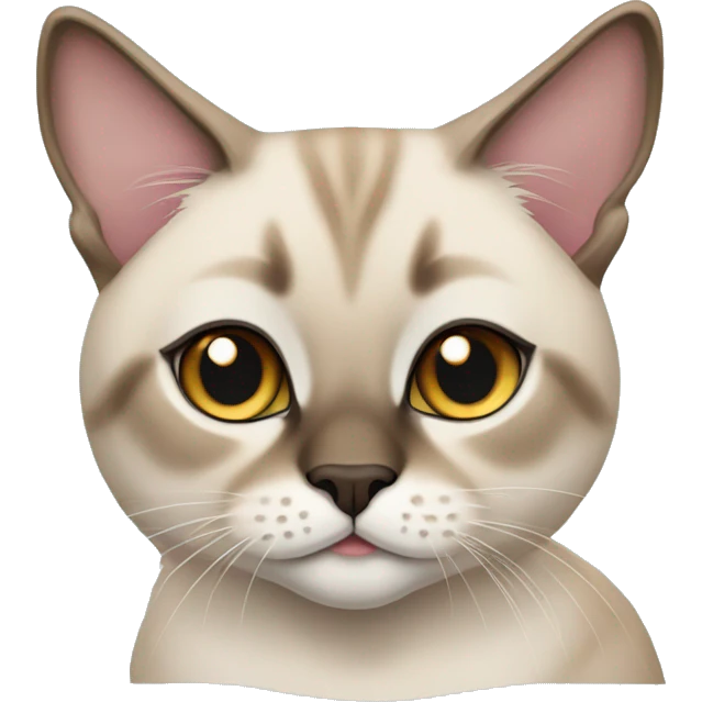 chubby lynx-point siamese cat emoji
